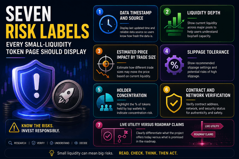 Seven Risk Labels Every Small-Liquidity Token Page Should Display