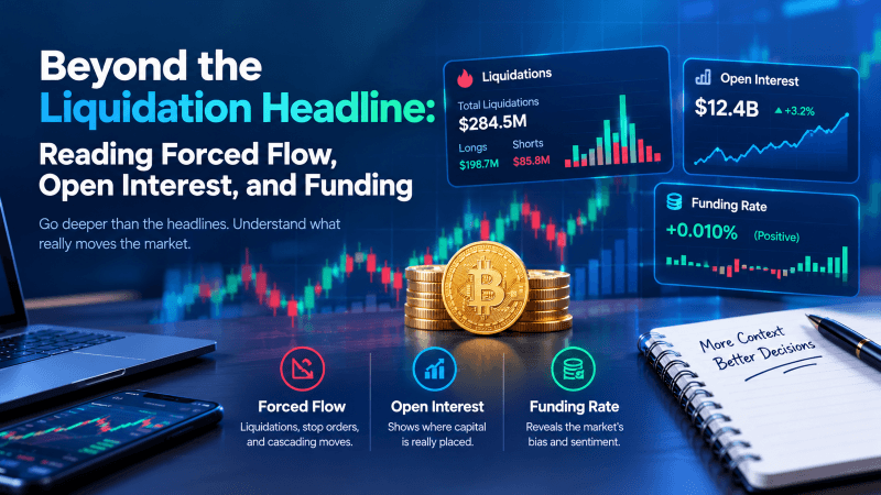 Beyond the Liquidation Headline: Reading Forced Flow, Open Interest, and Funding